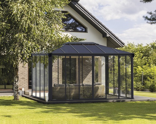 Pavillon Palram – Canopia Ledro 4300 fermé 295 x 430 cm anthracite