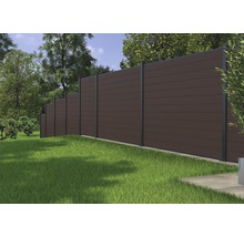 Profilé individuel Konsta clôture enfichable bois composite 177 x 15 cm marron-thumb-3