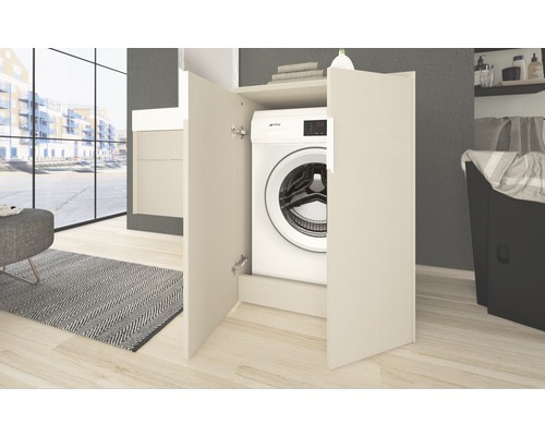 Meuble pour machine à laver Baden Haus Space 93x70 cm brossé blanc -  HORNBACH Luxembourg