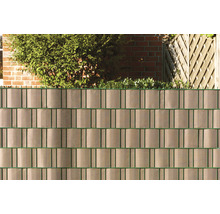 Sichtschutzstreifen Rattan 19 x 3500 cm mocca/anthrazit