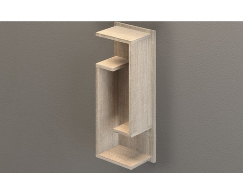 Wandregal mit drei Ablageflächen aus Holz