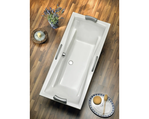 Baignoire rectangulaire en acrylique sanitaire avec poignées