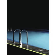 Piscine avec échelle en acier inoxydable
