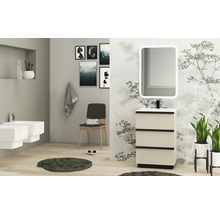 Waschtischunterschrank Baden Haus Qube Breite 60 cm Gebürstet weiß 55057