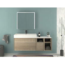 Spiegelschrank SPACE 75x70cm, LED verspiegelt schwarz