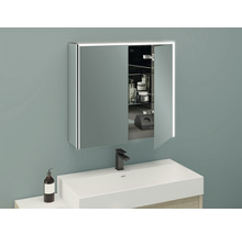 Spiegelschrank SPACE 75x70cm, LED verspiegelt schwarz