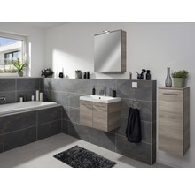 Spiegelschrank FACKELMANN Lima Steinesche 60 x 15,5 x 73 cm grau 1-türig LED IP 20