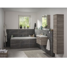 Spiegelschrank FACKELMANN Lima 80 x 15,5 x 73 cm Steinesche 2-türig LED IP 20