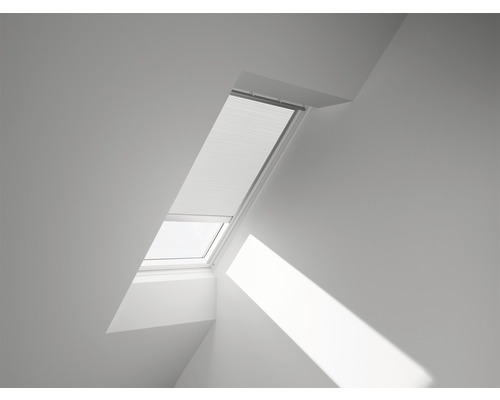 Store plissé alvéolaire VELUX uni blanc à énergie solaire FSC C02 1045S