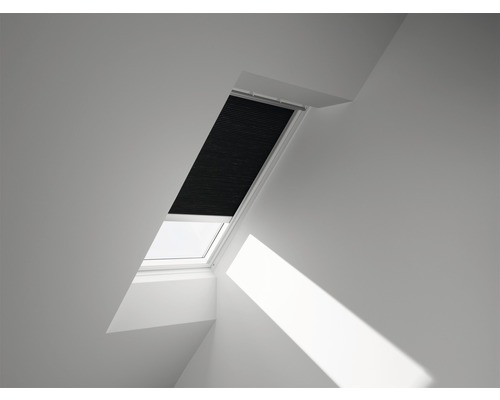 Store plissé alvéolaire VELUX noir à énergie solaire FSC C02 1047S