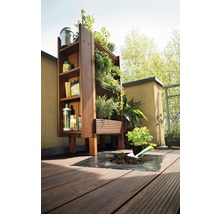 Planche pour terrasses Bangkirai 2400x145x25 mm pose infinie