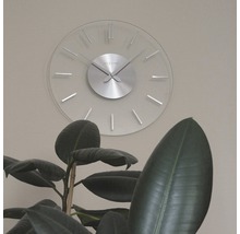 Horloge murale Stripe aluminium/verre Ø 31 cm