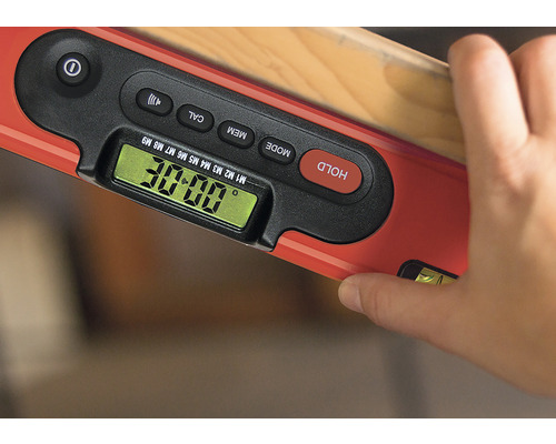 Digitale Wasserwaage mit Display zur Winkelmessung