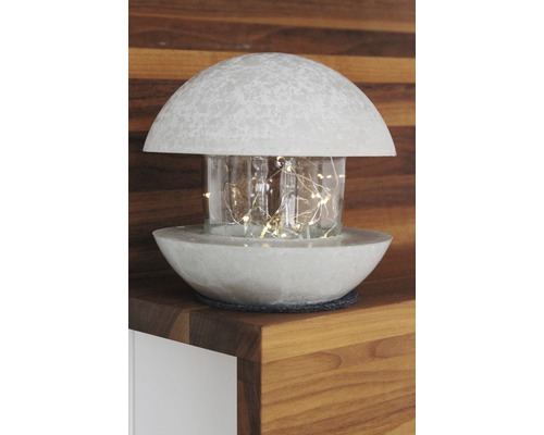 Lampe de table décorative avec guirlande lumineuse LED et pied en béton