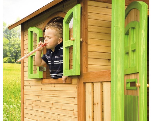 Cabane sur pilotis axi Max avec bac à sable, toboggan, naturel - HORNBACH  Luxembourg