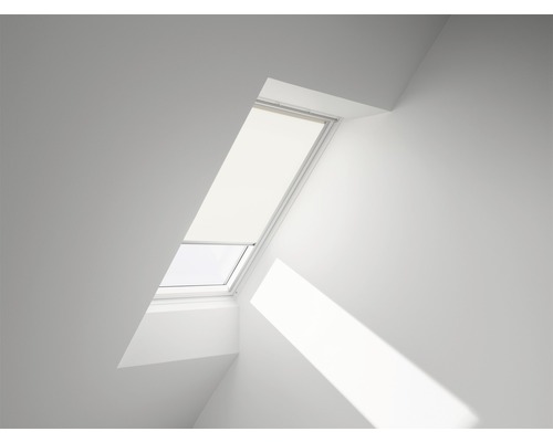 Store tamisant VELUX beige uni à commande manuelle cadre aluminium RFL Y33 1086S