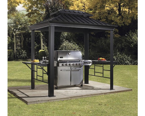 Pavillon de barbecue SOJAG Messina BBQ avec sortie de fumées 233x168 cm anthracite