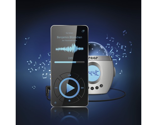 Projecteur de musique de sommeil Reer avec affichage de la température