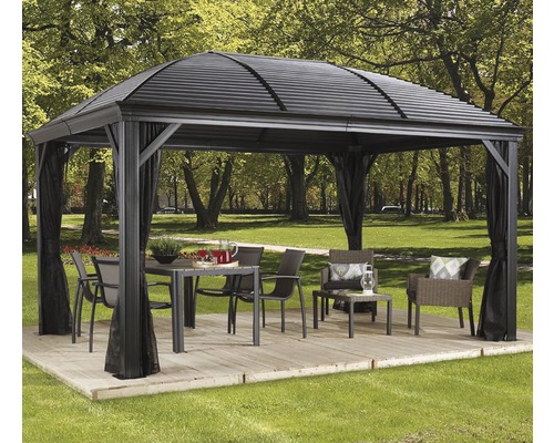 Pavillon SOJAG Moreno 10x14 mit Moskitonetz 413 x 288 cm anthrazit -  HORNBACH Luxemburg