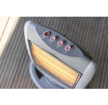 Radiateur soufflant avec interrupteurs pour fonction rotative et niveaux de puissance