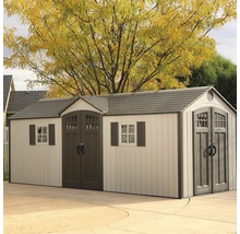 Abri de jardin avec porte double et volets