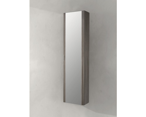 Hochformatiger Spiegelschrank mit Holzstruktur für das Badezimmer