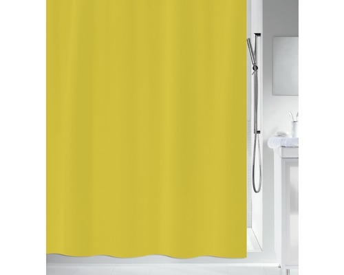 Rideau de douche spirella Primo jaune 180 x 200 cm