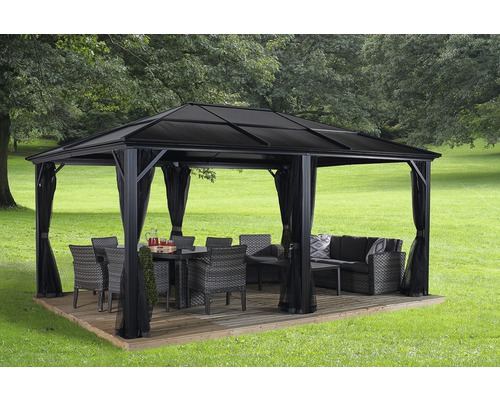 Pavillon SOJAG Meridien 12x16 avec moustiquaire 463 x 343 cm anthracite