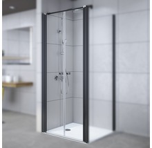 Duschtür mit Rahmen in einem Badezimmer