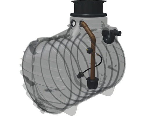Cuve de jardin à enterrer pour la retenue et la rétention d'eau de pluie 3400 litres Réservoir d''eau de pluie avec tuyaux internes et raccords pour l''utilisation de l''eau de pluie