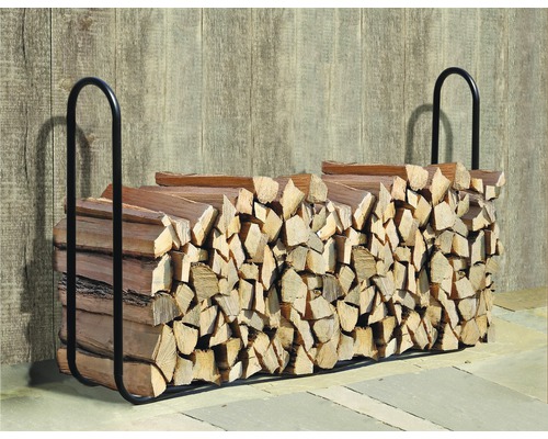 Étagère à bois de chauffage avec bûches