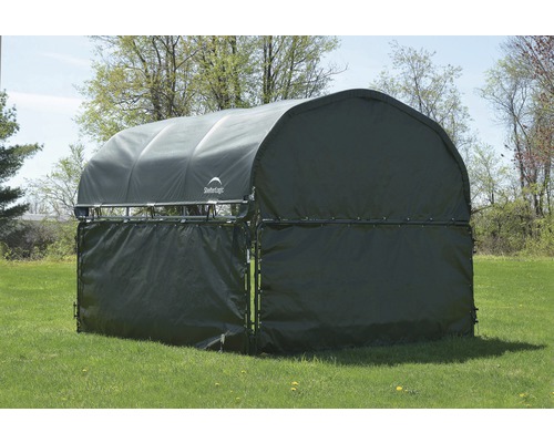 Abri de stockage ShelterLogic avec cadre en acier et bâche en tissu
