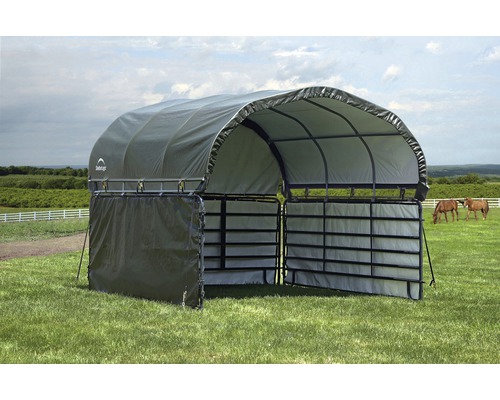 Habillage latéral toit pour écurie ShelterLogic tente 370 x 370 cm paroi arrière et parois latérales vert