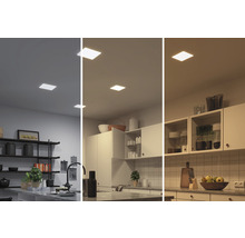 Trois cuisines avec différentes ambiances lumineuses grâce aux plafonniers