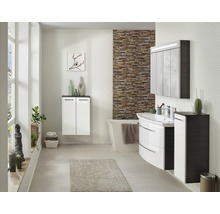Spiegelschrank FACKELMANN 110 x 16,5 x 78,5 cm chocolate oak 4-türig LED IP 20
