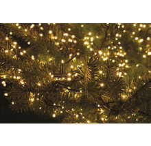 Guirlande lumineuse avec des lumières blanc chaud sur un arbre de Noël