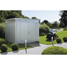 Gerätehaus Biohort HighLine H4 Doppeltür 275 x 275 cm silber-metallic