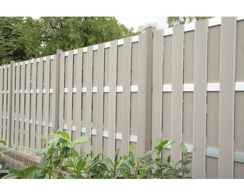 WPC clôture pare-vue Oslo 180x180 cm en anthracite avec des