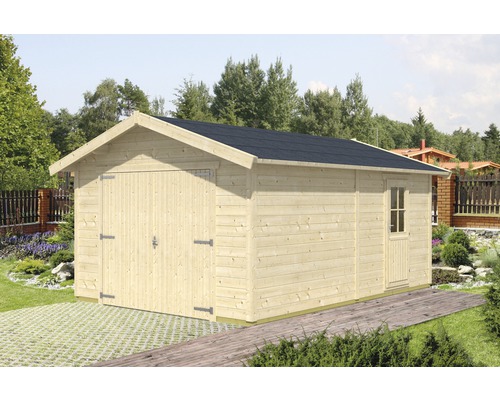 Garage en madriers Varberg 1, 370x525 cm