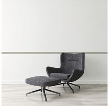 Sessel mit Fußhocker auf Drehfuss