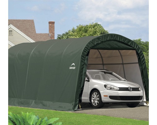 Einzelgarage ShelterLogic In-a-Box Roundtop 300x610 cm grün Abdeckung für Fahrzeuge mit Auto darin
