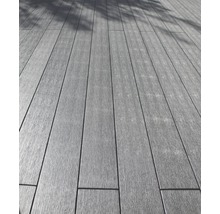 Lame de terrasse en bois composite Konsta Nativo Used Wood lightgrey 23x138x3000 mm
