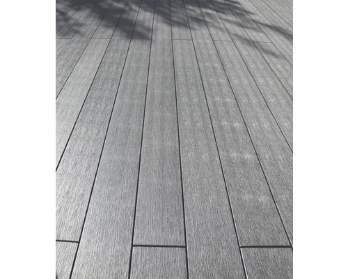 Konsta WPC Lame de terrasse Nativo chêne gris clair Usedwood profil plein revêtu 3000 x 142 x 22,5 mm Planches de terrasse en bois grises