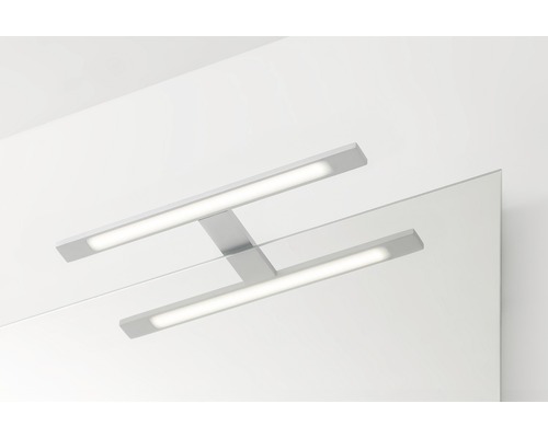 Lampe miroir LED Salle de Bain 40 cm Blanc Neutre 4000K Acier