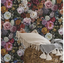 Papier peint intissé 108214 fleur multicolore