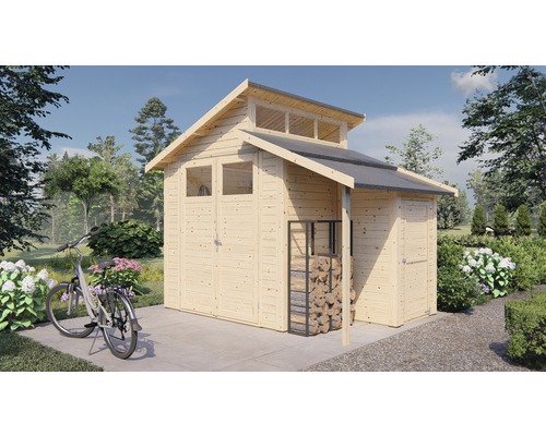 Gerätehaus Konsta Studio Set 2 mit Fußboden 290 x 202 cm natur