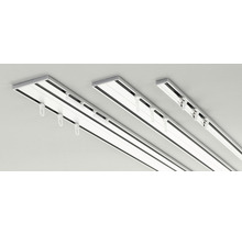 Rail de rideau en aluminium blanc 2 voies 150 cm-thumb-4