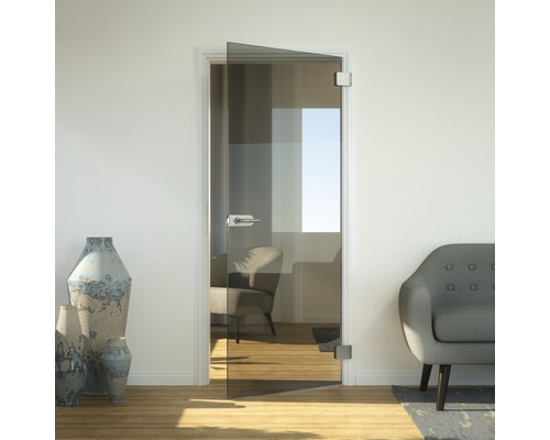 Raumansicht mit Innentür aus Glas in einem modernen Haus.