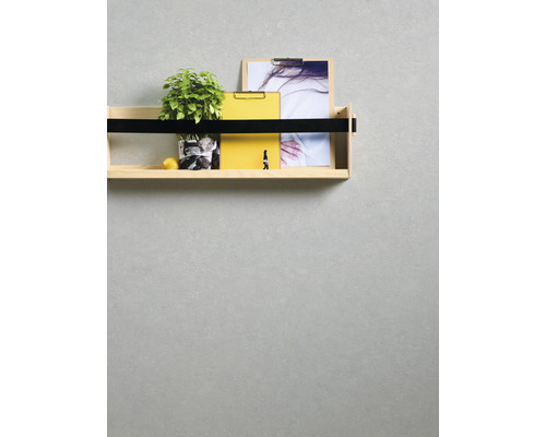 Regal aus Holz mit Pflanze, Dokumenten und Dekoration