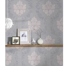Vliestapete 37552-3 New Elegance Ornament grau